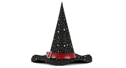 Enchanting starry wizard hat, a festive conical accessory for magical themed events and celebrations