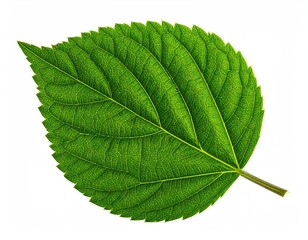 Green Leaf Isolated on White Background