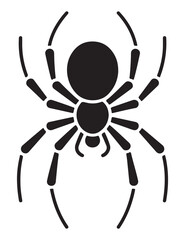 Spider vector illustration simple flat design isolated on white background for Halloween or nature concepts