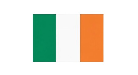 Fototapeta premium Irish Tricolour Banner: A Symbol of National Identity and Cultural Heritage Depicted on Clean
