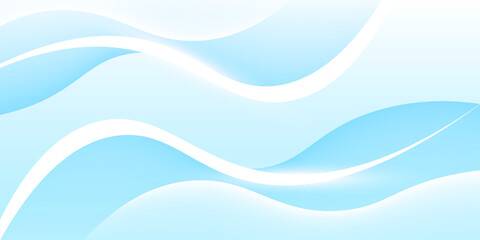 Abstract white wavy glowing lines on a blue background. Futuristic digital high-technology pattern. Health Care concept.