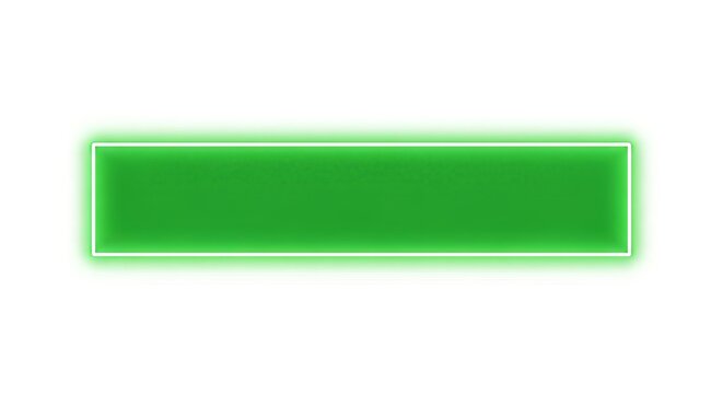 Radiant rectangular design with a verdant hue and luminous white outline visual element