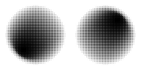Set of black halftone dots backgrounds. vector modern dots halftone,Pop art comic style gradient circle halftone set Vector isolated on white background dots pattern. dots circle