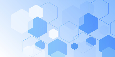 Abstract modern blue banner background design with health icons and symbols.Template design with concept and idea for healthcare technology,