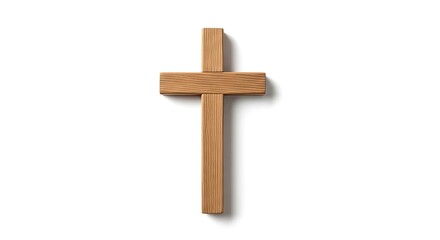Wooden cross evoking spirituality and minimalist design for religious observance