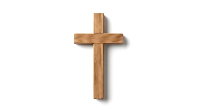 Wooden cross evoking spirituality and minimalist design for religious observance