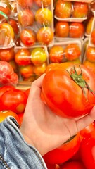 Tomatoes at supermarket