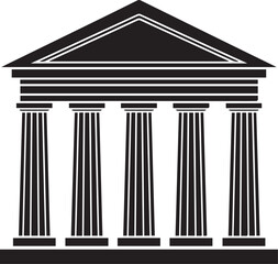 Fototapeta premium Classical Building Facade with Columns architecture