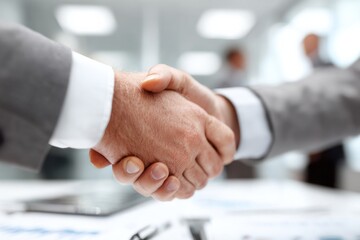 Businessmen Handshaking After Successful Negotiation