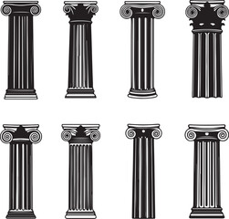 Collection of Eight Classical Columns architecture