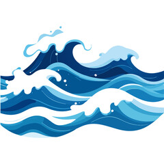 Naklejka premium Ocean and sea waves