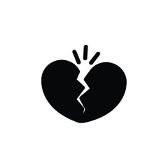 Obraz premium Broken heart solid icon vector design good for web or mobile app