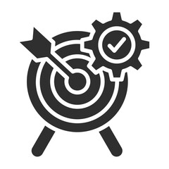 Goal Setting Icon Single Vector Collection 
