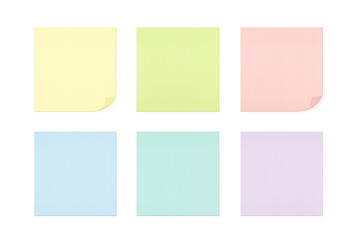 Fototapeta premium Colorful pastel sticky notes for office reminder concept
