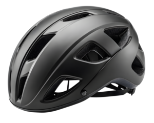 Matte black bicycle helmet offering head protection during cycling adventures outdoors safely