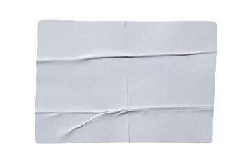 White adhesive glued paper sticker label with transparent background cut out design element
