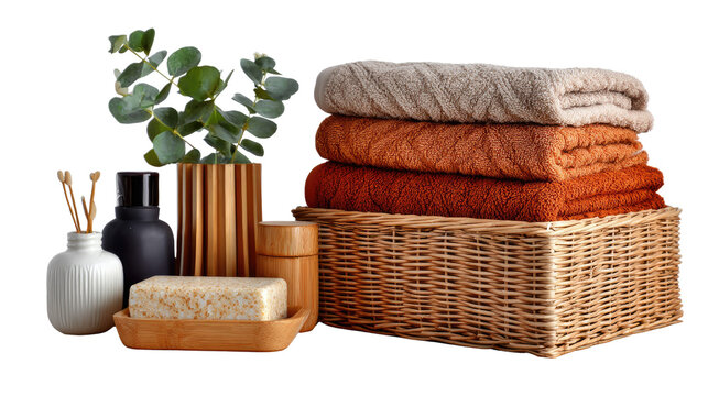 Cozy Home Spa Essentials: A harmonious display of home spa essentials evokes a sense of tranquility. It's an invitation to a rejuvenating experience.