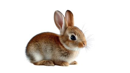 Obraz premium Adorable Bunny Portrait: A captivating portrait of a fluffy, innocent bunny with long ears and big, expressive eyes, perfectly capturing its gentle nature.