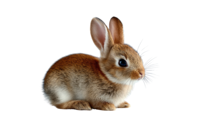 Adorable Bunny Portrait: A captivating portrait of a fluffy, innocent bunny with long ears and big, expressive eyes, perfectly capturing its gentle nature.