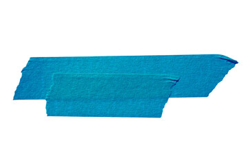 Naklejka na ściany i meble Ripped torn paper adhesive blue masking tape on transparent background