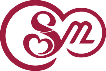 Minimal SM Wordmark Logo Design – Modern Monogram Branding Template