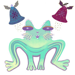 Funny Xmas Cat illustration gift for family and friends