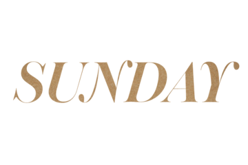 Brown paper typography text sunday isolated on transparent background