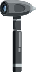 Otoscope with light for examining ear canal, medical equipment icon, healthcare concept
