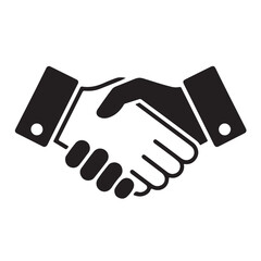 A handshake symbolizing agreement, partnership, and collaboration in business isolated on white background