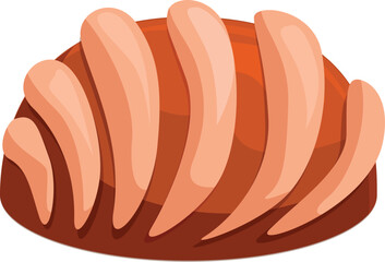 Oval chocolate candy with decorative swirls of filling offers a tempting treat for any sweet tooth