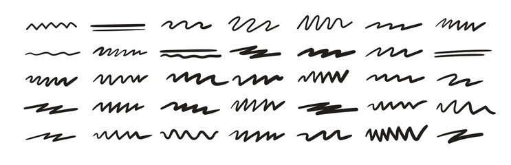 Hand drawn scribble lines for underlining text