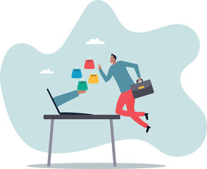 Online shopping and express delivery, e-commerce website to order via internet .about a man and his life.