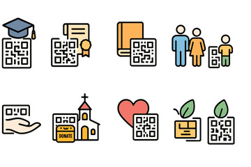 QR Code Icons with Symbolic Elements