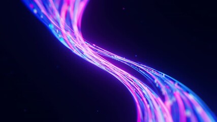 Big data light speed flow by double helix. DNA digital data stream of quantum computing. Cyberspace of neural network helix. Modern tech information transmission. - Powered by Adobe