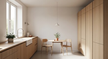 modern living room with wooden floor