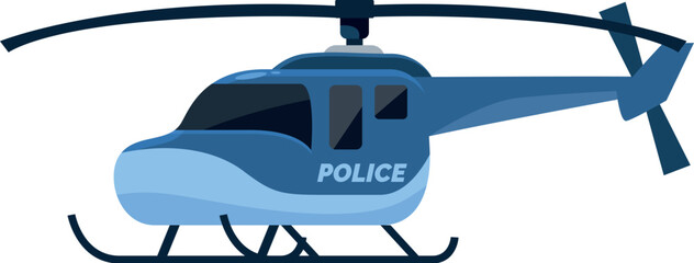 Modern police helicopter patrolling the skies, ensuring public safety and rapid response capabilities