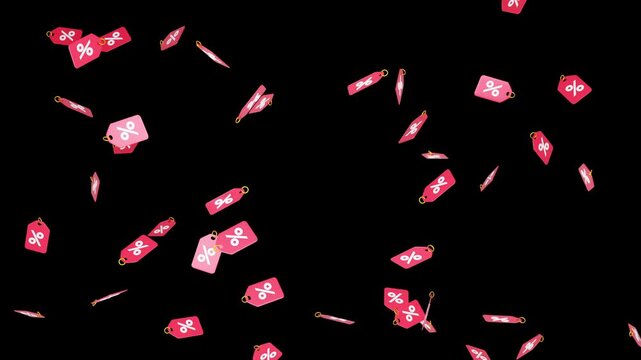 Coupon percent off discount on black screen for advertisement, Sale promotion, Sale banners