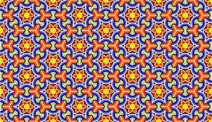 Korean dancheong abstract seamless pattern