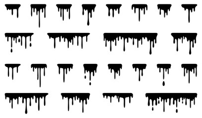 Paint dripping. Dripping liquid. Paint flows.