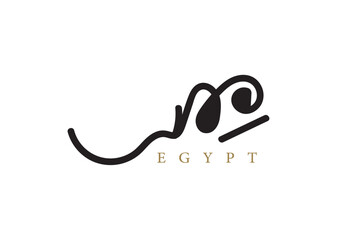 Translation Egypt in arabic calligraphy handwritten logo font design