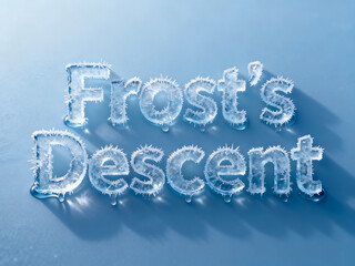 Fototapeta premium Frost's Descent: An Ice-Blue Chronicle