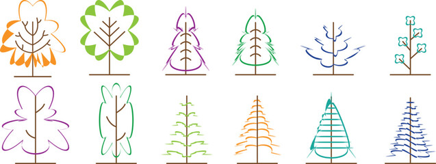 Creative Environmental Art Vector — Unique Plant and Foliage Silhouette Drawing for Eco Projects, Gardening Logos, and Natural Branding Concepts