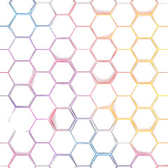 seamless hexagon pattern  isolated on transparent background