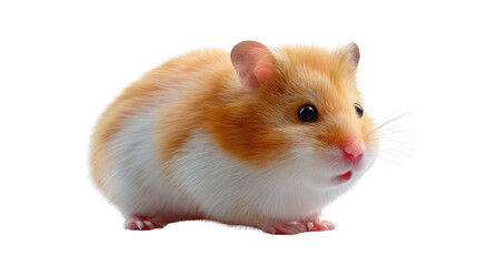 Curious Hamster's Gaze: A captivating hamster, its fur a delightful blend of brown and cream, captivates with an adorable expression, embodying pet companionship.