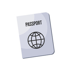 passport illustration for international travel, travel document for vacation or work on a transparent background