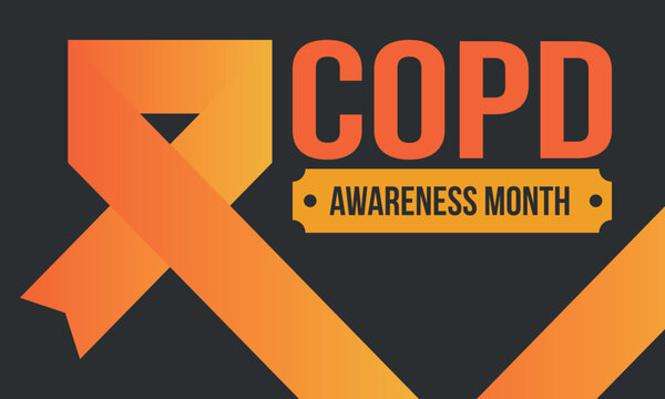 COPD Awareness Month in November. Chronic Obstructive Pulmonary Disease. Celebrated annual in United States. Medical health care and awareness design. Poster, card, banner and background. Vector