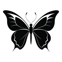 Elegant Butterfly Logo Design in Minimal Silhouette Style