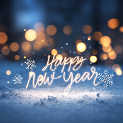 Congratulatory inscription for the New Year holiday.