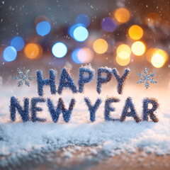 Congratulatory inscription for the New Year holiday.