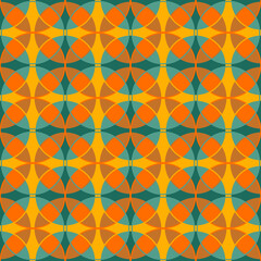 smooth (seamless) abstract geometric patterns with retro or vintage style
